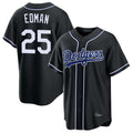 LA.Dodgers #25 Tommy Edman Player Black Carbon Limited Home Gdoa Stitched Jerseys