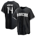 A.Diamondbacks #14 Gabriel Moreno Player Black jersey White Replica Stitched Jerseys