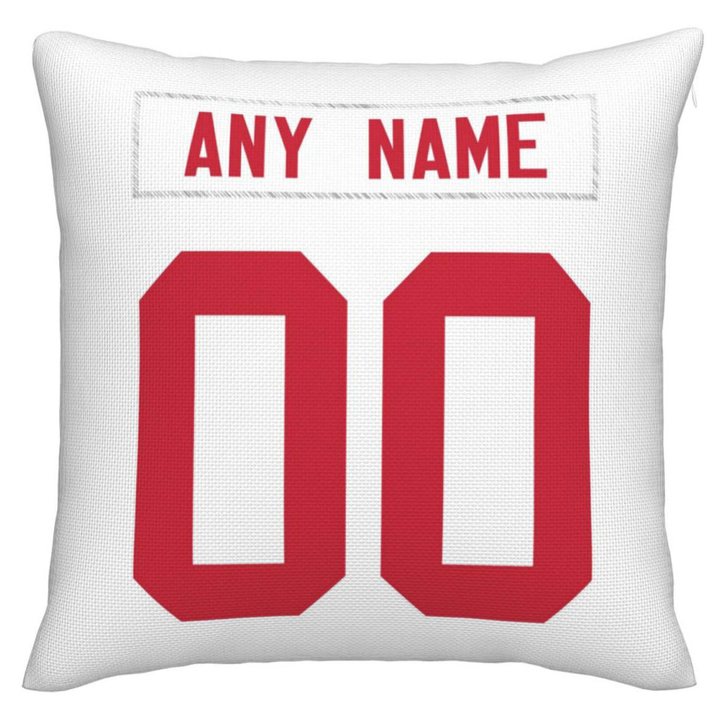 Custom SF.49ers Pillow Decorative Throw Pillow Case - Print Personalized Football Team Fans Name & Number Birthday Gift Football Pillows