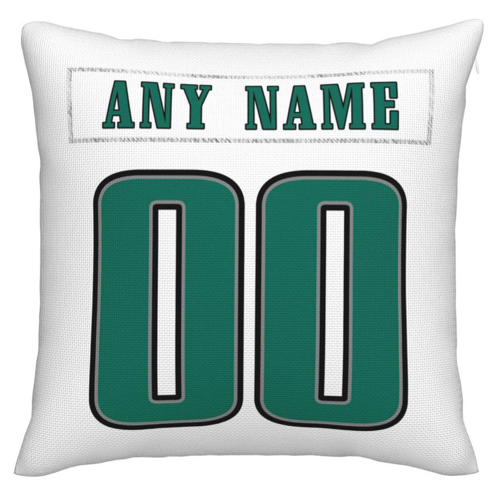 Custom P.Eagles Pillow Decorative Throw Pillow Case - Print Personalized Football Team Fans Name & Number Birthday Gift Football Pillows