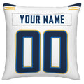 Custom LA.Chargers Pillow Decorative Throw Pillow Case - Print Personalized Football Team Fans Name & Number Birthday Gift Football Pillows
