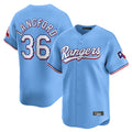 T.Rangers #36 Wyatt Langford Player Light Blue Home Limited Gdoa Stitched Jerseys