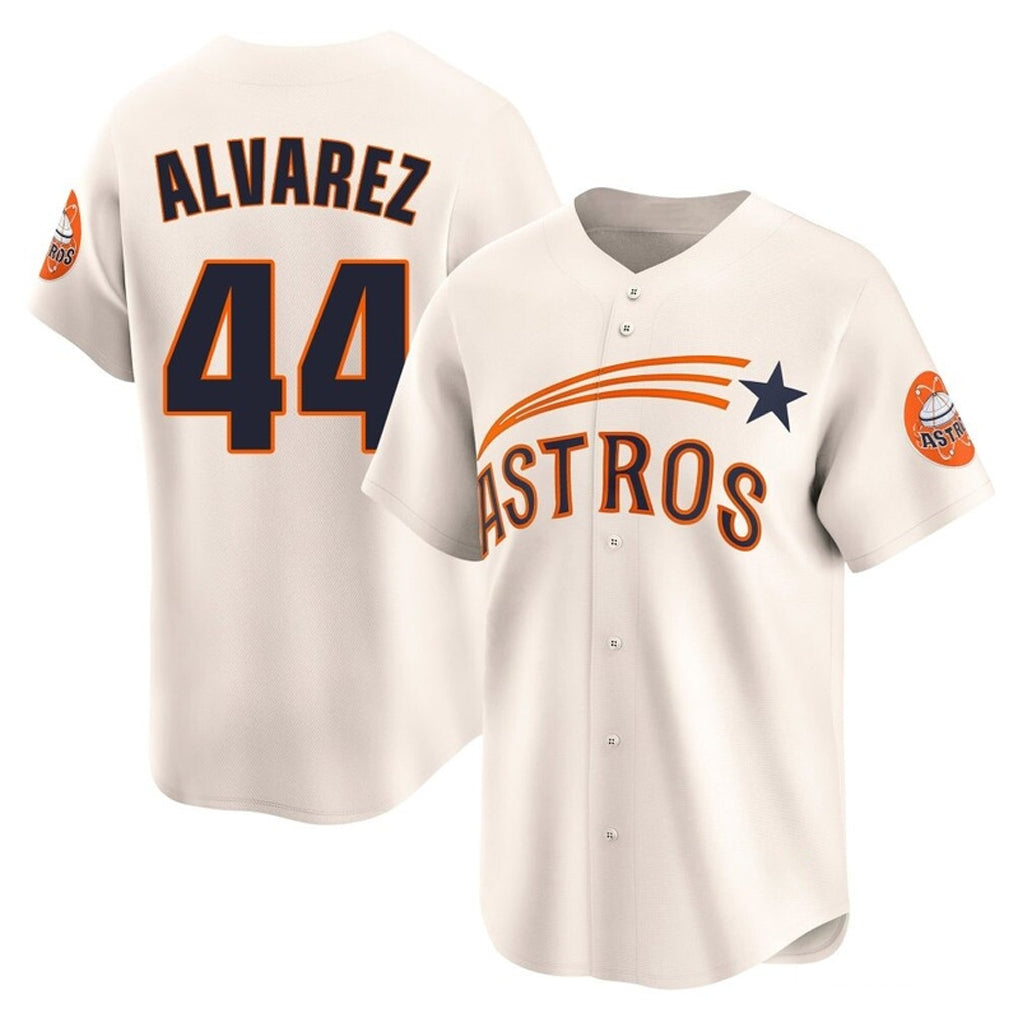 H.Astros #44 Yordan Alvarez Player Cream Throwback Cooperstown Collection Limited Gdoa Stitched Jerseys