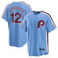 P.Phillies #12 Kyle Schwarber Player Light Blue Home Game Gdoa Stitched Jerseys
