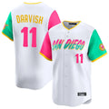 S.Diego Padres #11 Yu Darvish Player White City Connect Home Limited Stitched Jerseys