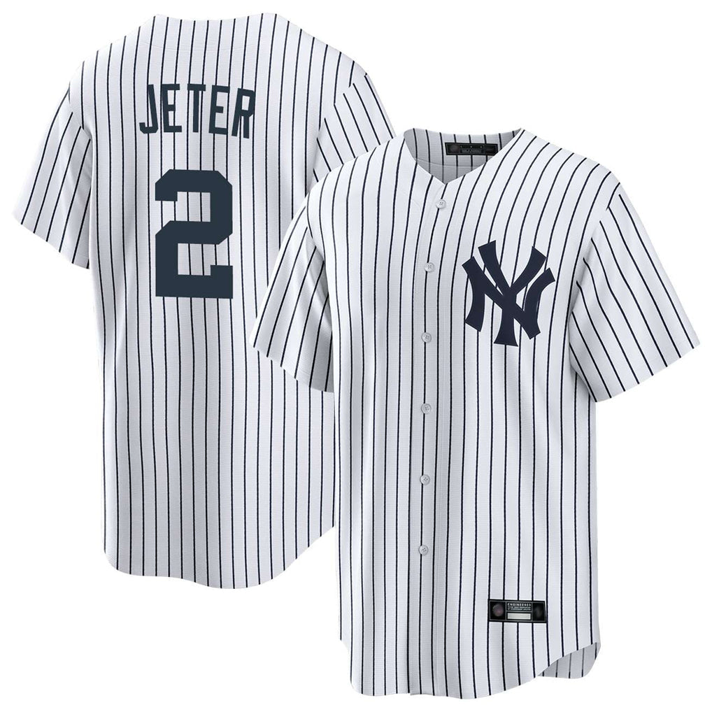 NY.Yankees #2 Derek Jeter Player White Game Home Stitched Jerseys