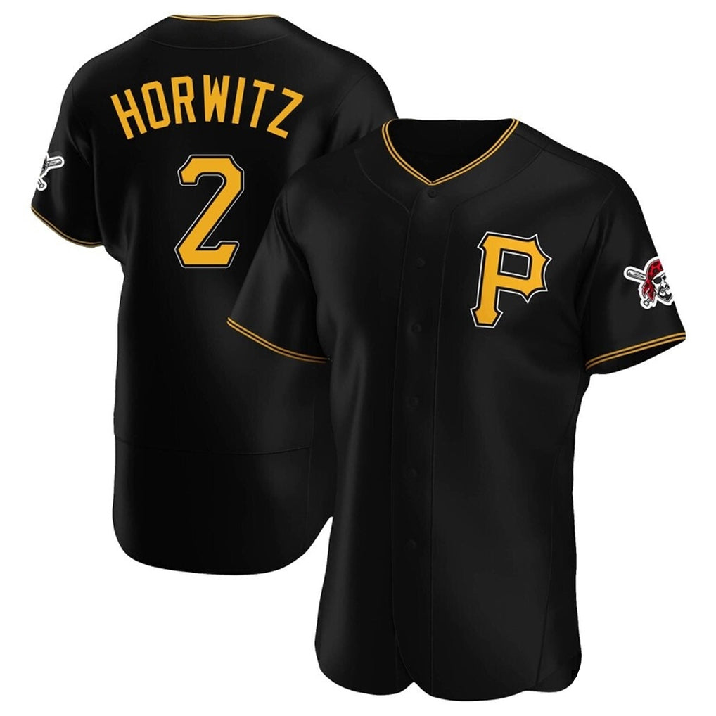 P.Pirates #2 Spencer Horwitz Player Black Alternate 2025 Home Limited Elite Stitched Jerseys