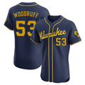 M.Brewers #53 Brandon Woodruff Player Navy Home Limited Elite Gdoa Stitched Jerseys