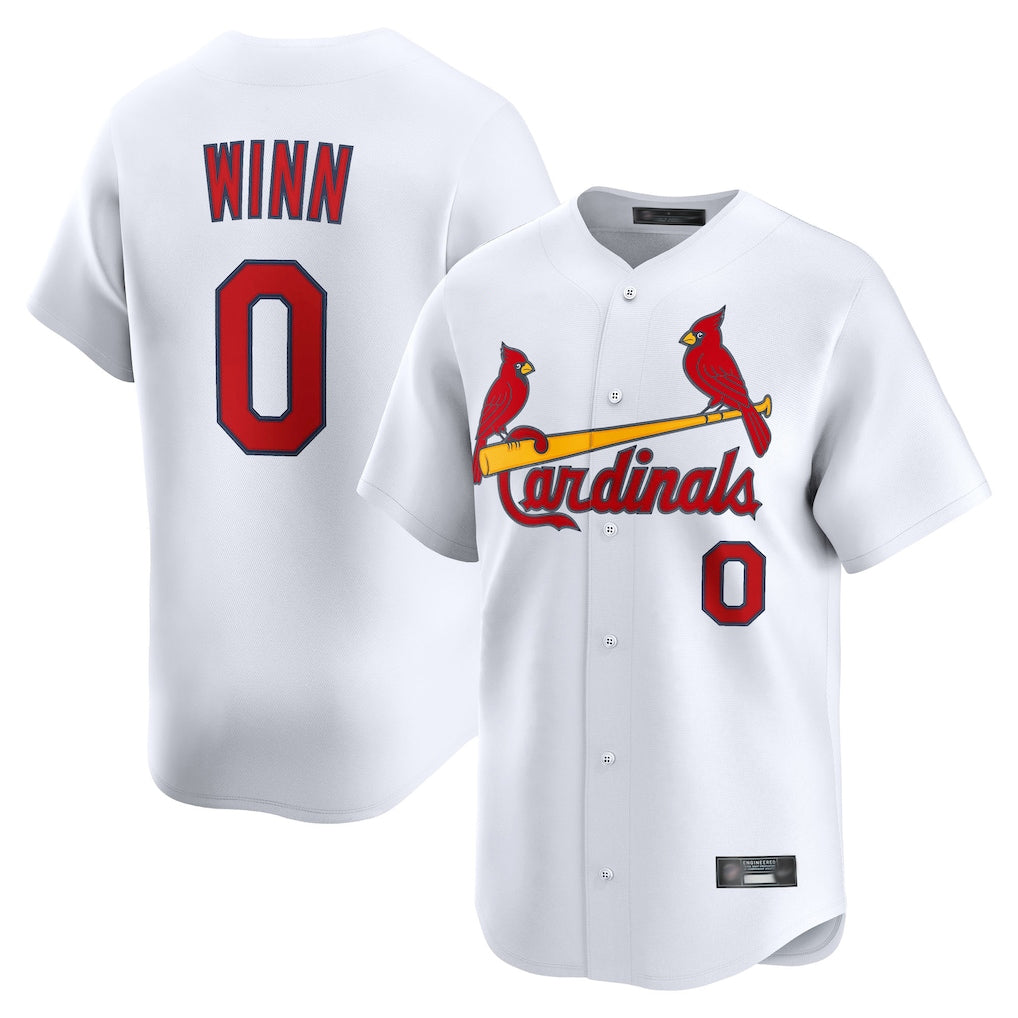 St. Louis Cardinals #0 Masyn Winn Player White Home Limited Stitched Jerseys
