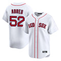 B.Red Sox #52 Wilyer Abreu Player White Limited Home Game Gdoa Stitched Jerseys