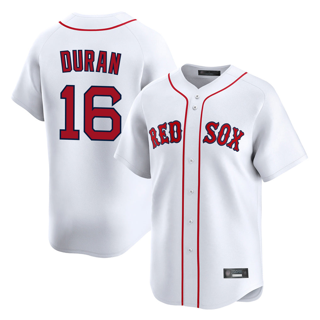 B.Red Sox #16 Jarren Duran Player White Limited Home Game Gdoa Stitched Jerseys