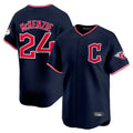 C.Guardians #24 Triston McKenzie Player Navy Limited Home Gdoa Stitched Jerseys