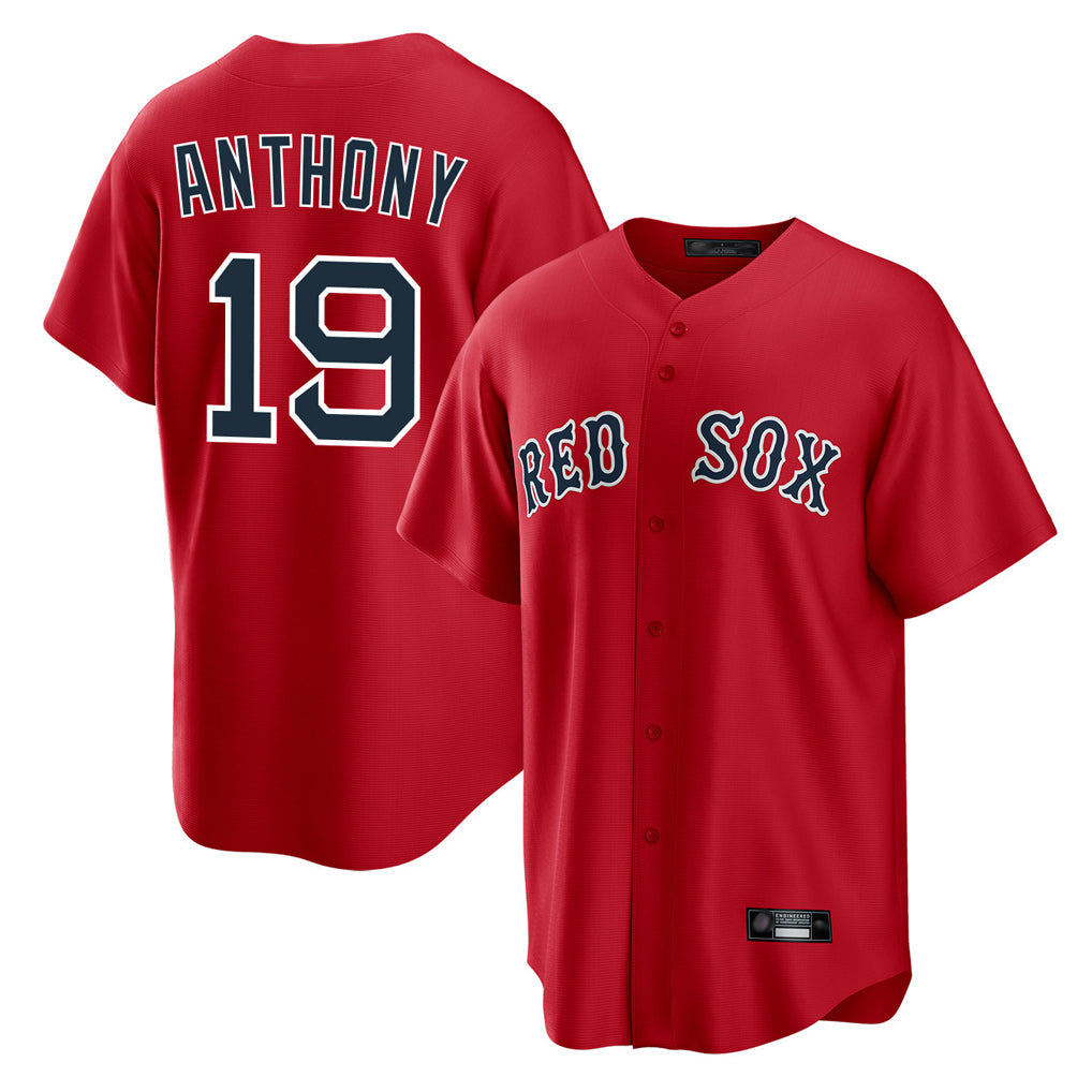 B.Red Sox #19 Roman Anthony Player Red Home Game Gdoa Stitched Jerseys