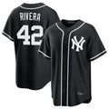 NY.Yankees #42 Mariano Rivera Player Black Out Game Home Stitched Jerseys