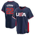 LA.Dodgers #22 Clayton Kershaw Player Navy USA 2026 World Classic Limited Home Gdoa Stitched Jerseys
