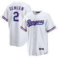 T.Rangers #2 Marcus Semien Player White Replica Game Gdoa Stitched Jerseys