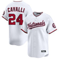 W.Nationals #24 Cade Cavalli Player White Limited Stitched Jerseys