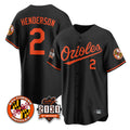 B.Orioles #2 Gunnar Henderson Player Black 30th Anniversary of 2131 Home Game Gdoa Stitched Jerseys