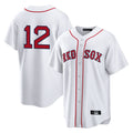 B.Red Sox #12 Connor Wong Player White Home Game Gdoa Stitched Jerseys