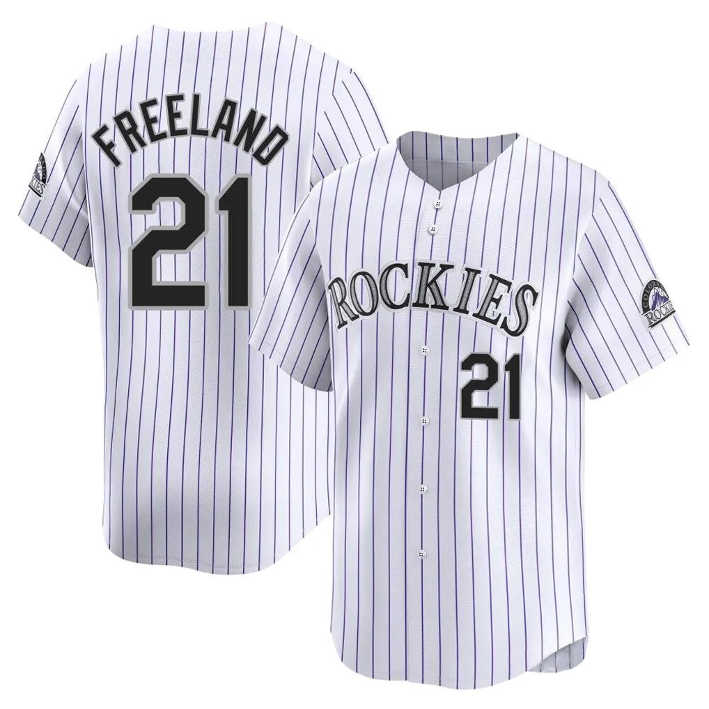 C.Rockies #21 Kyle Freeland Player White Limited Home Gdoa Stitched Jerseys