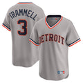 D.Tigers #3 Alan Trammell Player Gray Cooperstown T-shirt Home Game Gdoa Stitched Jerseys