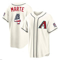 A.Diamondbacks #4 Ketel Marte Player Cream USA 250 Fourth of July Home Game Gdoa250Ys Stitched Jerseys