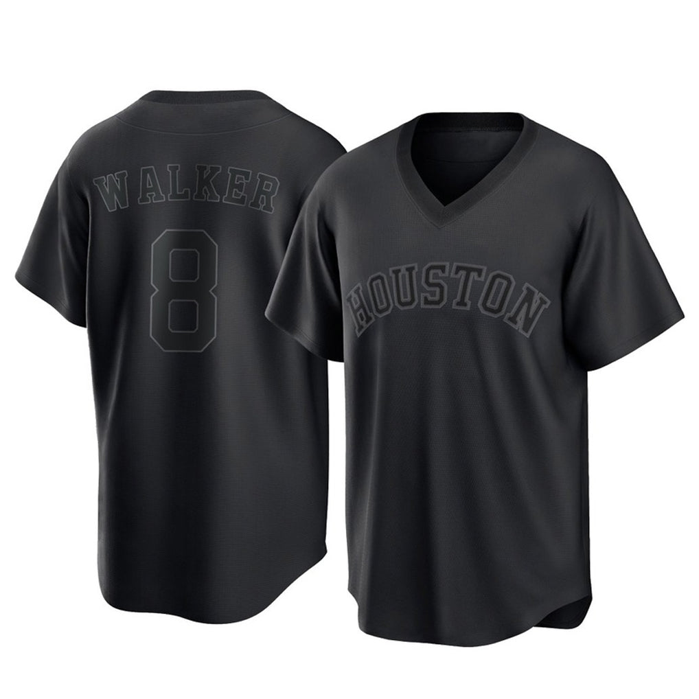 H.Astros #8 Christian Walker Player Black Fashion T-shirt Home Game Gdoa Stitched Jerseys