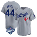 LA.Dodgers #44 Andy Pages Player Gray World Series Meet Limited Home Gdoa Stitched Jerseys
