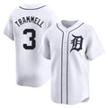 D.Tigers #3 Alan Trammell Player White Home Limited Gdoa Stitched Jerseys
