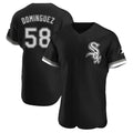 C.White Sox #58 Seranthony Dom¨ªnguez Player Black Limited Elite Home Gdoa Stitched Jerseys