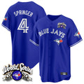 T.Blue Jays #4 George Springer Player Royal 2025 American League All Stitched Jersey