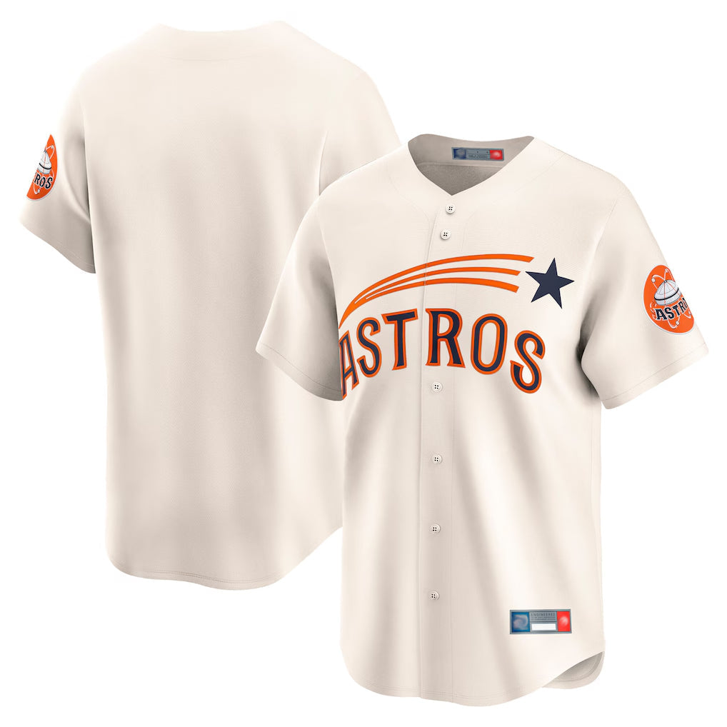 H.Astros ## Astros Blank Player Cream Throwback Cooperstown Collection Limited Gdoa Stitched Jerseys