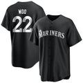 S.Mariners #22 Bryan Woo Player Black Home Limited Stitched Jerseys