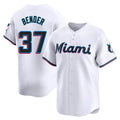 M.Marlins #37 Anthony Bender Player White  Home Limited Gdoa Stitched Jerseys