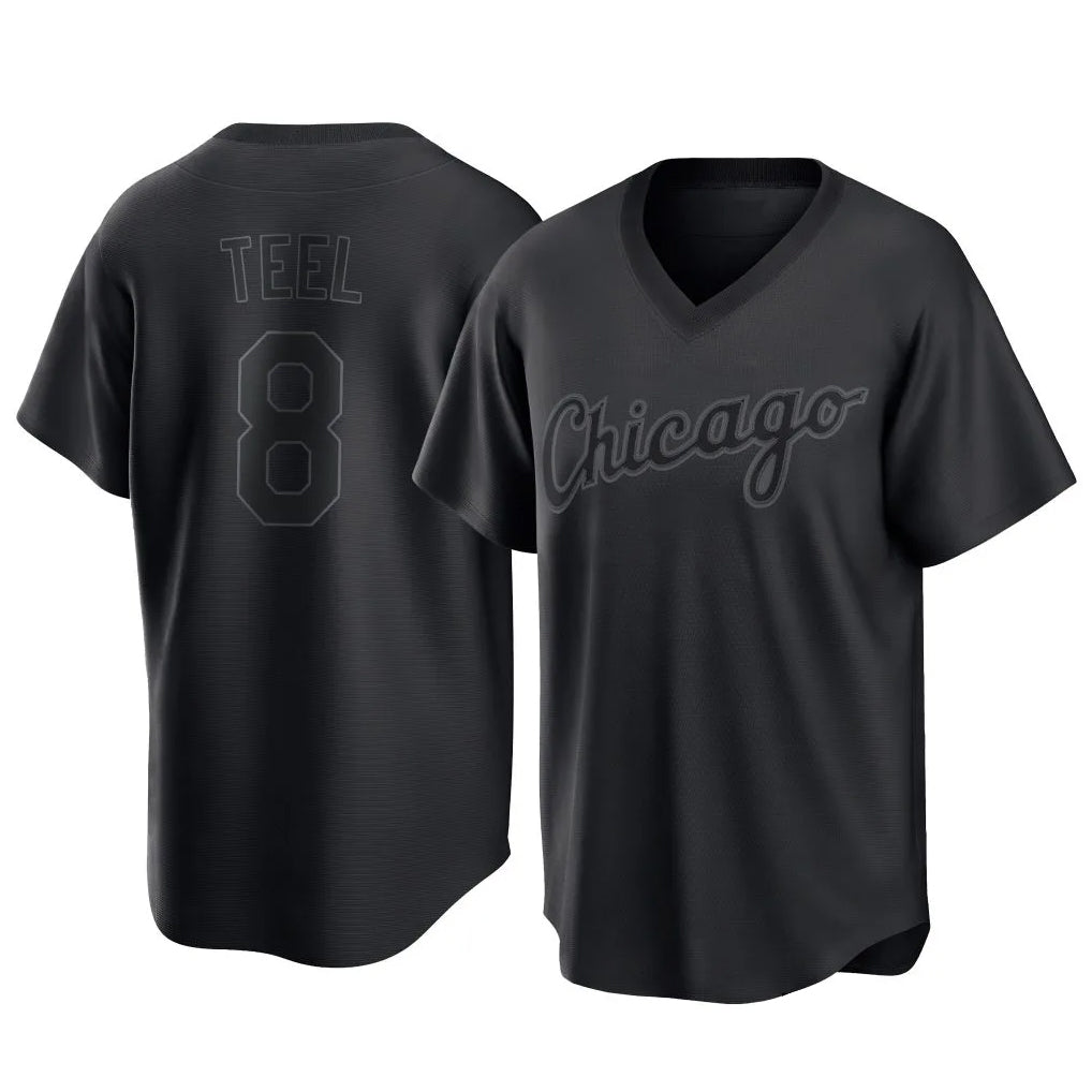 C.White Sox #8 Kyle Teel Player Black T-shirt Home Game Gdoa Stitched Jerseys