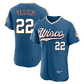 M.Brewers #22 Christian Yelich Player Blue 2026 City Connect Home Limited Elite Gdoa Stitched Jerseys