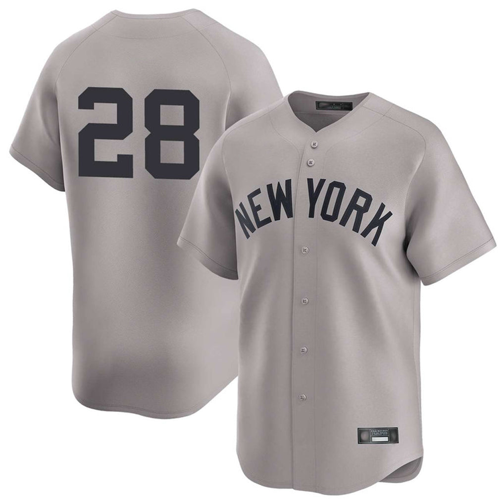 NY.Yankees #28 Austin Wells Player Gray Limited Stitched Jerseys