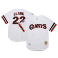 SF.Giants #22 Will Clark Player White Mitchell & Ness Cooperstown Collection 1989 Limited Gdoa Stitched Jerseys