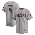 A.Diamondbacks #4 Ketel Marte Player Gray Replica Game Stitched Jerseys