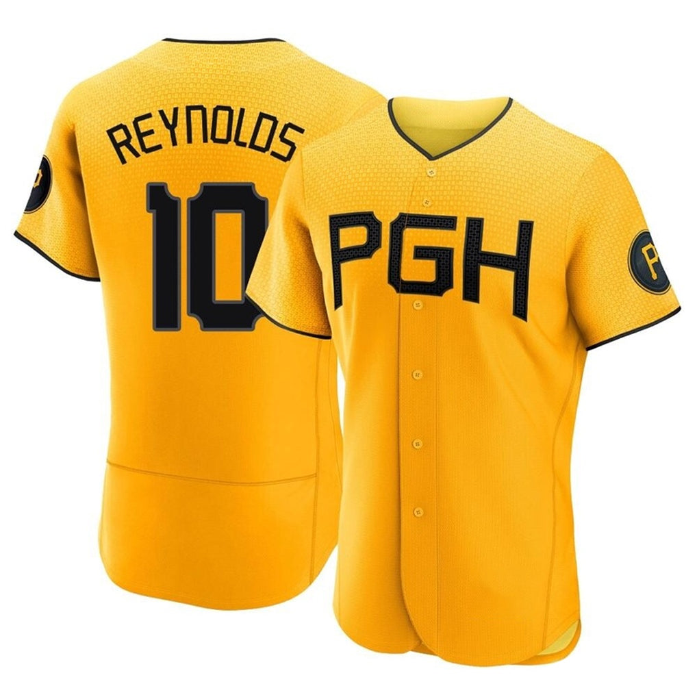 P.Pirates #10 Bryan Reynolds Player Gold City Connect Home Limited Elite Stitched Jerseys