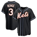 NY.Mets #3 Carson Benge Player Black Fashion Out Game Gdoa Stitched Jerseys