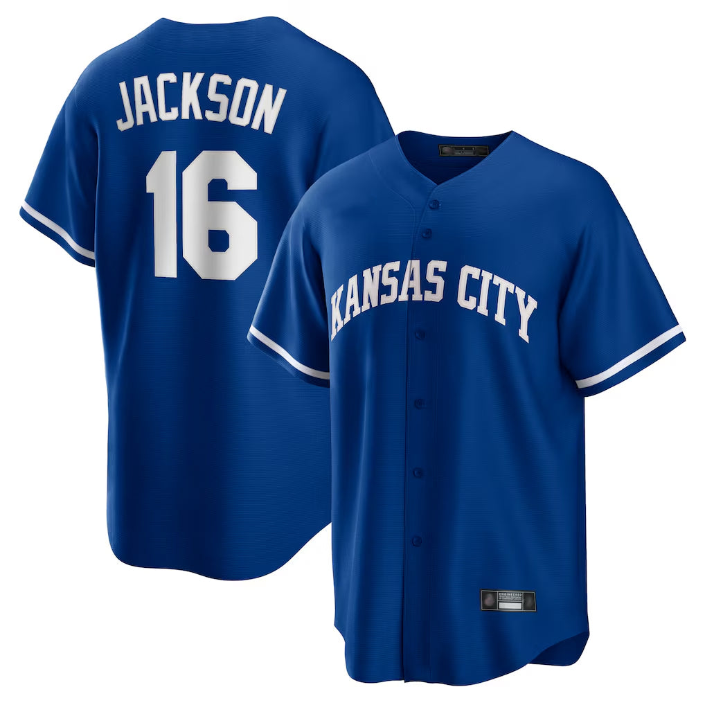 KC.Royals #16 Bo Jackson Player Royal Game Home Gdoa Stitched Jerseys