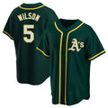Athletics #5 Jacob Wilson Green Replica Alternate Stitched Jersey