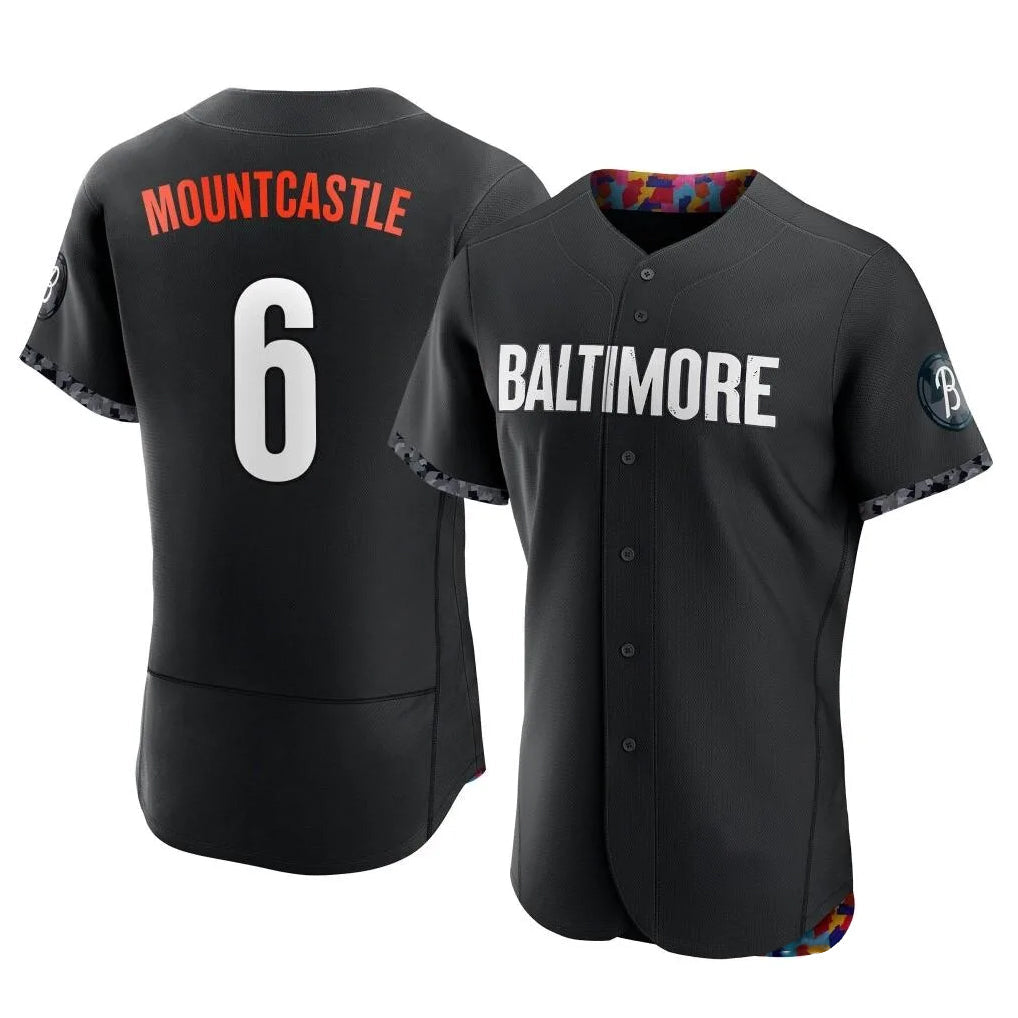 B.Orioles #6 Ryan Mountcastle Player Black City Connect Limited Elite Home Game Gdoa Stitched Jerseys
