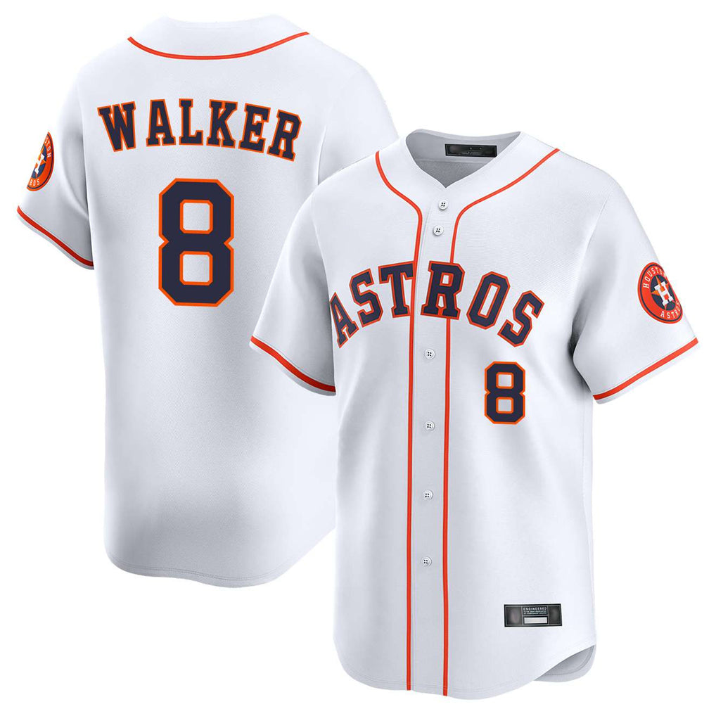 H.Astros #8 Christian Walker Player White Home Limited Gdoa Stitched Jerseys