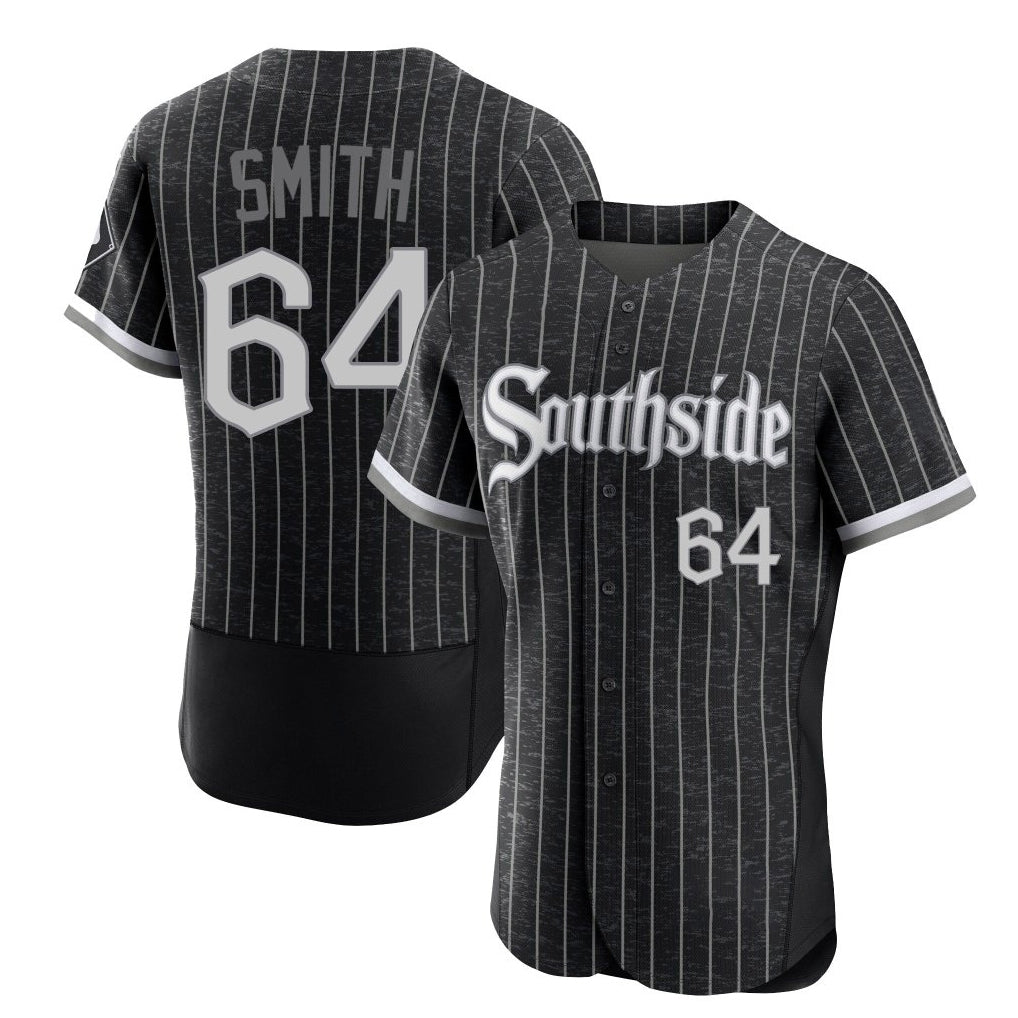C.White Sox #64 Shane Smith Player Black City Connect Limited Elite Home Gdoa Stitched Jerseys