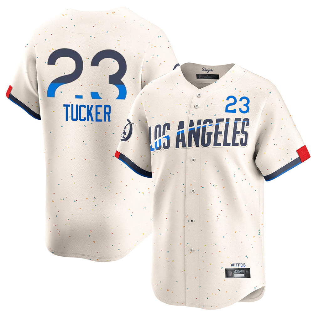 LA.Dodgers #23 Kyle Tucker Player Cream City Connect Limited Home Gdoa Stitched Jerseys