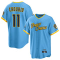 M.Brewers #11 Jackson Chourio Player Light Blue City Connect Home Game Gdoa Stitched Jerseys