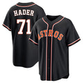 H.Astros #71 Josh Hader Player Black Fashion Out Home Game Gdoa Stitched Jerseys