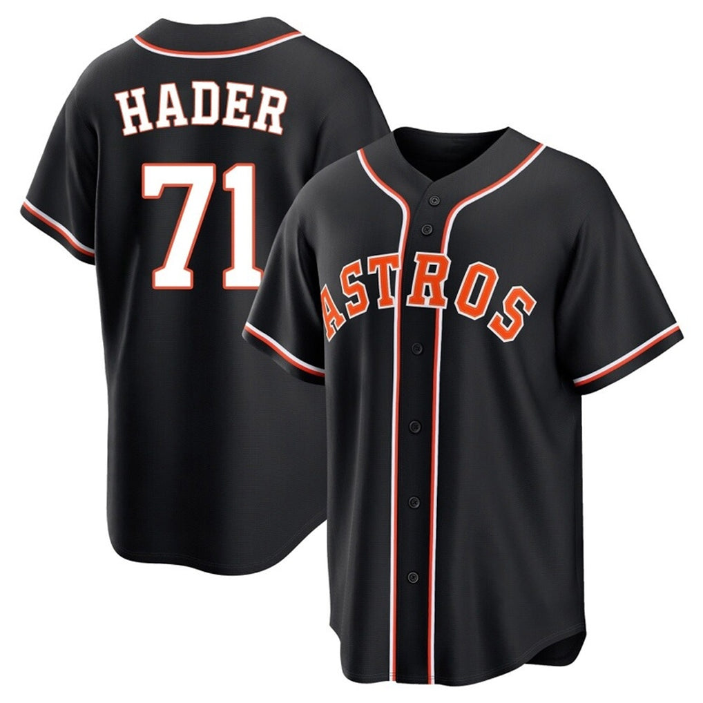 H.Astros #71 Josh Hader Player Black Fashion Out Home Game Gdoa Stitched Jerseys
